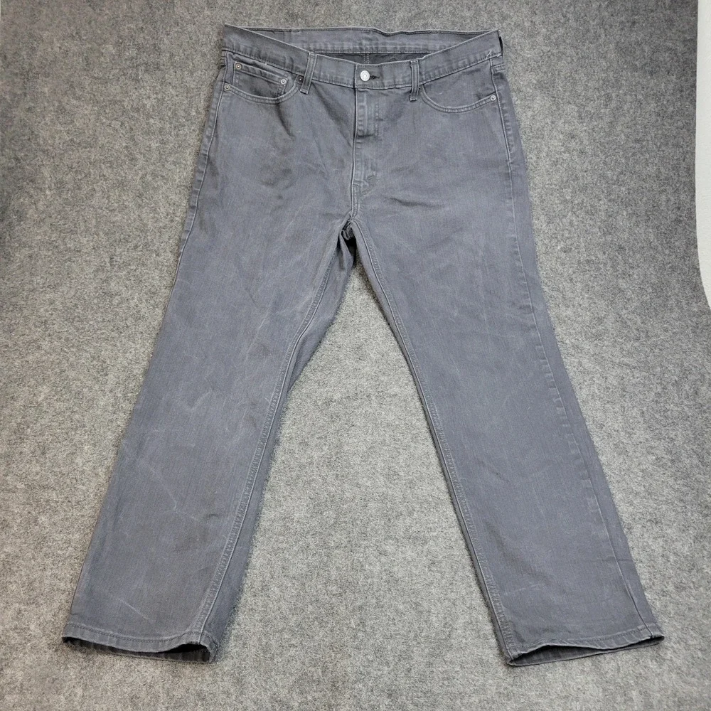 Levis 541 Jeans Mens 40x32 Gray‎ Denim Red Tab Americana Athletic Fit Stretch